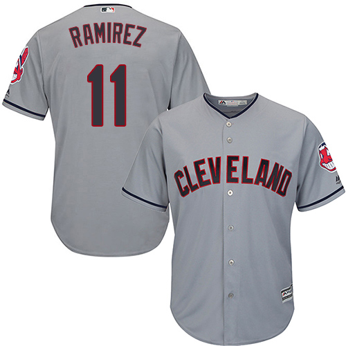 Indians #11 Jose Ramirez Grey Road Stitched Youth MLB Jersey - Click Image to Close